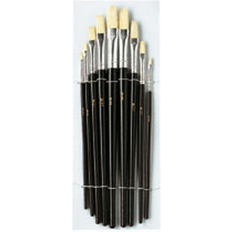 Penselset Svinborst Flat 9 st