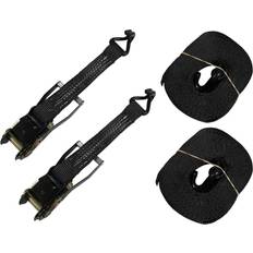 Black Bungee Cords & Ratchet Straps Securefix Direct Ratchet Straps 50MM 5T 5M X2 Tie Down Heavy Duty Claw Hook Black