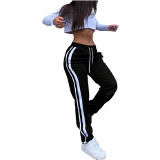 Shein Casual Contrast Stripe Drawstring Pants - Autumn