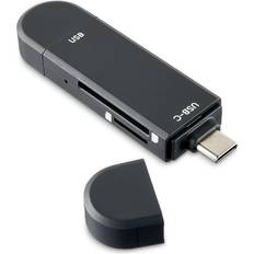 onn. SD and microSD Card Reader with USB and USB-C Connectors