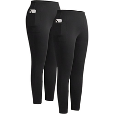 Shein Plus Size Casual Pocket Leggings - Fall