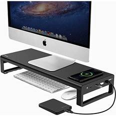 Vaydeer Monitor Stand with Wireless Charging and 4 USB 3.0 Ports