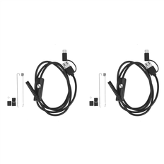Inspection Cameras Jojomino 2X 3-In-1 Borescope Inspection Camera Built-in 6 LEDs IP67 Waterproof USB Type-C Endoscope