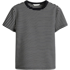 H&M Cotton T-shirt - Black/White Striped
