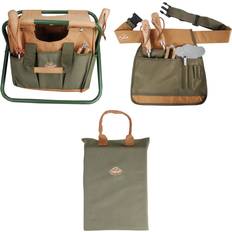 Esschert Design Garden Tool Stool Kneeling Pad & Tool Belt Set