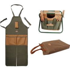 Esschert Design Garden Tool Stool Kneeling Pad Split Leg Apron Set
