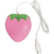 Maxpower Pink Strawberry Corded Mouse Small Optical PC