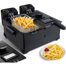 Fryers Aigostar Deep Fat Fryer with Dual Tanks 6 Litres