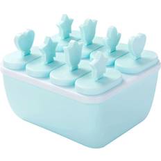 Blue Popsicle Molds Zeuxo 8 Grid Ice Box Summer Ice Cream Mold Popsicle Mold