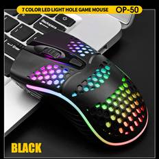 Maxpower Black Wired Cable Gaming 7 Breathing LED Back Light Optical Mouse