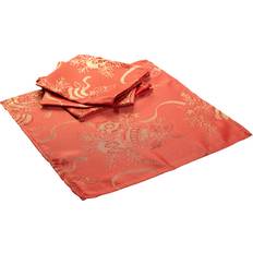Gold Cloth Napkins Classic Home Store Christmas & Fabric Napkins 17 x 17 in Pack of 4 Cloth Napkin Red, Gold