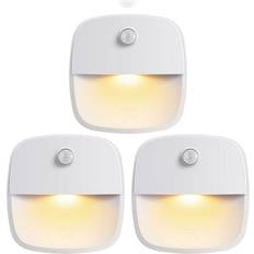 Furniture Lighting Zeuxo Battery-Powered LED Night Light 3 Pack Warm White Furniture Lighting