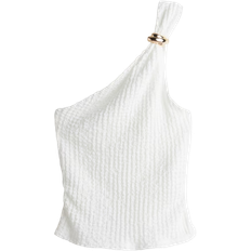 H&M One Shoulder Top - White