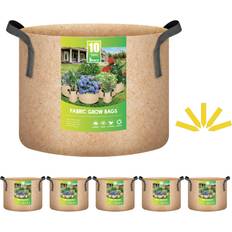 iPower 5 Pack 10 Gallon Plant Grow Bags