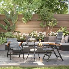 Patio Chairs on sale OutSunny Outdoor Folding Dining Chair Light Grey