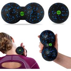 Minimassage Neo-Sport Dubbel Massageboll Set NS-997 Svart/Blå