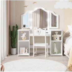 Gaomon Kids Vanity Set 2-in-1 Princess Makeup Table