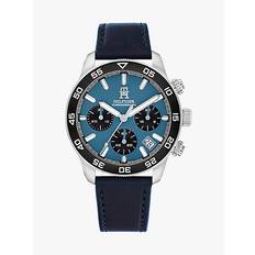 Tommy Hilfiger Blue Leather Strap Chronograph Watch TH85