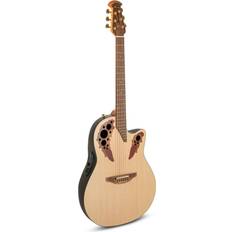 Ovation Pro Series Elite 1768-4S-G USA Deep Bowl Natural Satin Electro-Acoustic Guitar with Case