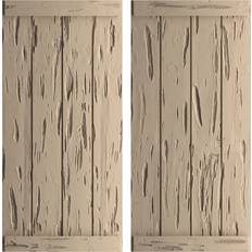 Windows Ekena Millwork Rustic Four Board 22 W x 56 H Pecky Cypress Timber Window Shutter