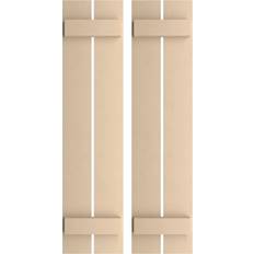Windows Ekena Millwork Rustic 2 Board Spaced Board Shutters 11.5x26 Window Shutter