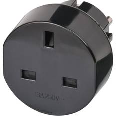 Travel plug adapter Brennenstuhl Travel Plug GB/EU Earthed Black