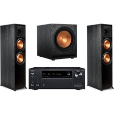 External Speakers with Surround Amplifier Klipsch 2.1 Ebony Home Theater System with 2 RP-8000F Front Speaker