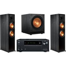 External Speakers with Surround Amplifier Klipsch 2.1 Ebony Home Theater System with 2 RP-8000F Front Speaker