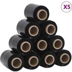 Sträckfilm vidaXL Sträckfilm 50 st Svart 23 μm 10 cm x 150 m
