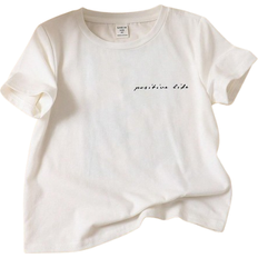Shein Young Boy Matching Vacation Pattern Round Neck Short Sleeve TShirt