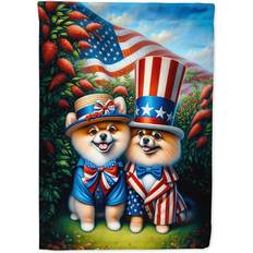 Carolines Treasures Unisex All American Pomeranian Polyester Fabric Garden Flag 15.5 x 11.25 in