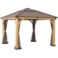 Dakota Fields Net for Cedar Wood Gazebo 336cm x 394cm Kalossi Brown