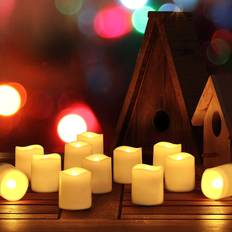 Yellow LED Candles Symple Stuff LED-Kerzen-Set Yellow 4.5cm H x 4cm W x 4cm D LED Candle