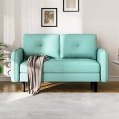 Fairmont Park Modern Light Green Fabric Sofa 148cm 2 Seater
