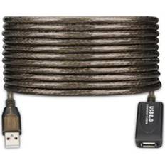 Ewent 10m Black USB Extension Cable EW1021