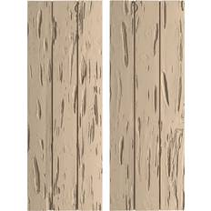 Windows Ekena Millwork Rustic 3 Board Joined B-N-B Faux Wood Shutters 16.5x46 Timber Window Shutter