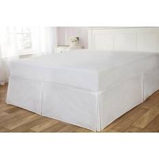 White Valance Sheets Rapport Home Easy Fit Polycotton Ultra Soft Touch Double Valance Sheet White