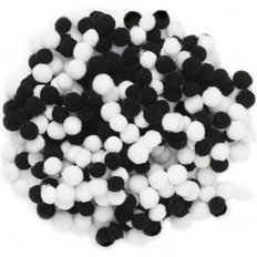 Vita Pom poms Panduro Hobby Pom Pom Mix Svarta Vita Mini Ø5–7 mm 400 st