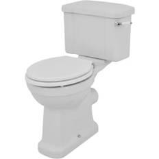Oxford Traditional Close Coupled Height Toilet Pan Cistern White Soft Close Seat