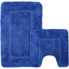 Mayfair Royal Micro Fibre Bath Mat Set Blue