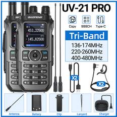 Walkie Talkies Maxpower Grey Add H-771 2pcs UV-21 Pro V2 Walkie Talkie