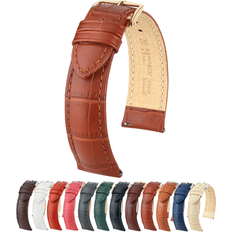 Hirsch Duke Alligator-Design Leather Watch Strap 20mm M