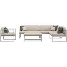 Loungesett Sensum Skepparholmen Sand Loungesett, 1 Bord inkl. 2 Stolar & 1 Soffor