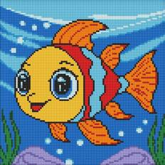 Pitture Diamante Ideyka Quadro Diamante Il Pesce Sognante 30 x 30 cm