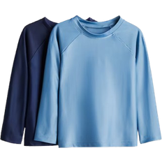 H&M UPF 50 Swim Tops 2-pack - Navy Blue/Blue (1041728006)