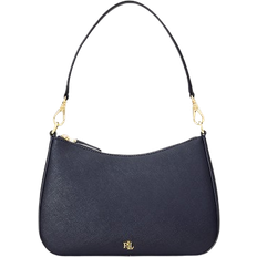Lauren Ralph Lauren Women's Crosshatch Leather Medium Danni Shoulder Bag Rfd Nvy