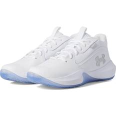 Under Armour Basketball Shoes Under Armour Lockdown 7 Unisex Basketball Shoes - White/Metallic Silver