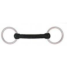 Black Bits Lorina Nylon Mullen Mouth Steel Ring Bradoon - Black