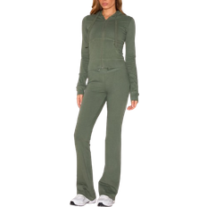 Elastane/Lycra/Spandex Jackets PrettyLittleThing Zip Up Fitted Track Jacket - Sea Green