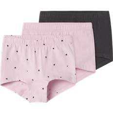 Pink Undertøj Name It Underbukser Med Hjerter - Lys Pink/Sort